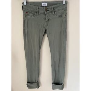 Hudson Ginny Straight Crop Jeans with Cuff Gray Size 25